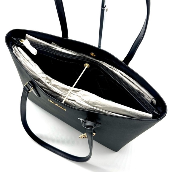 Michael Kors Sheila Large Signature Logo Tote Bag - Black - Picture 8 of 11